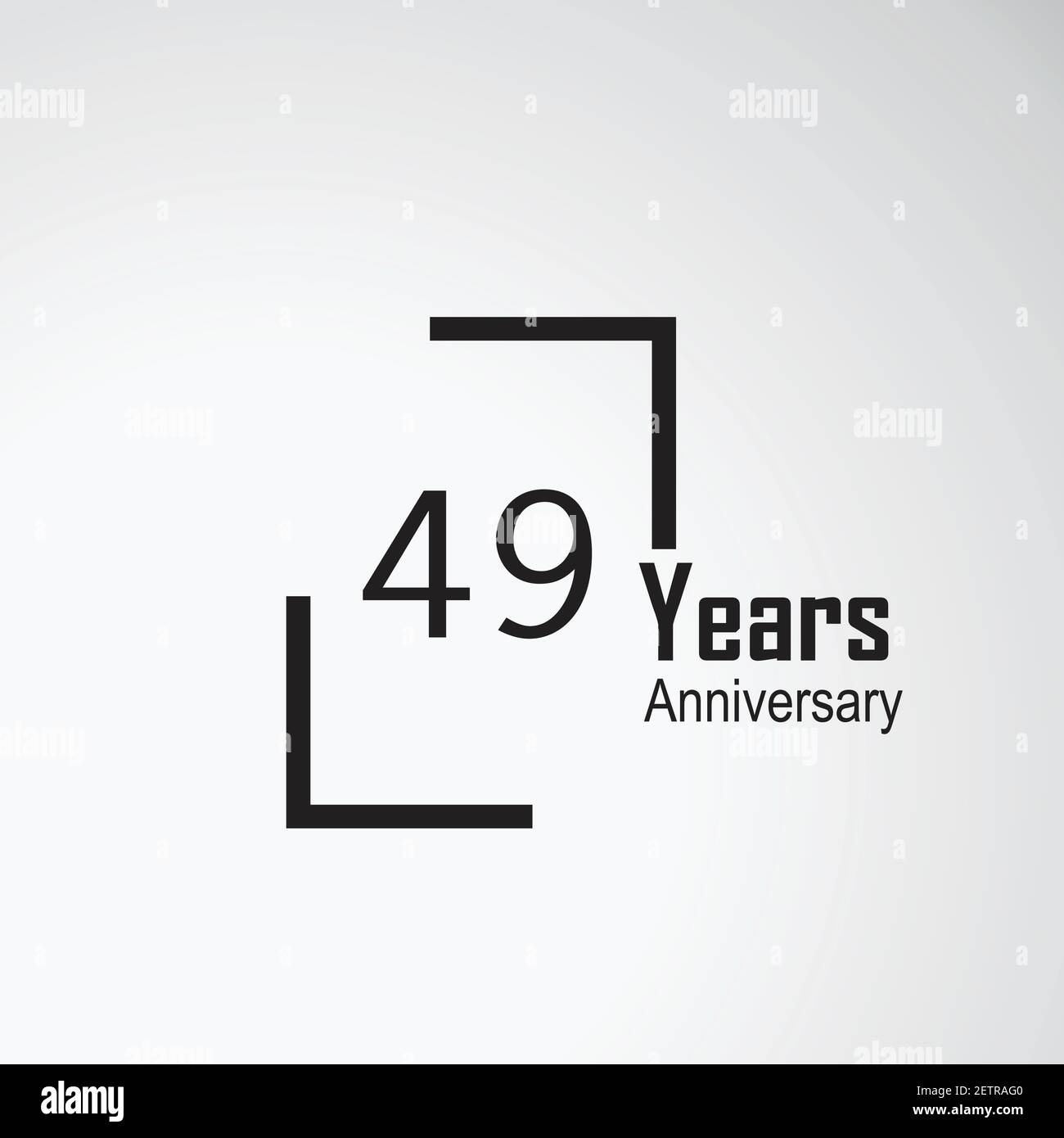 Boîte d'illustrations de la conception du modèle vectoriel anniversaire 49 ans Image Vectorielle Stock - Alamy