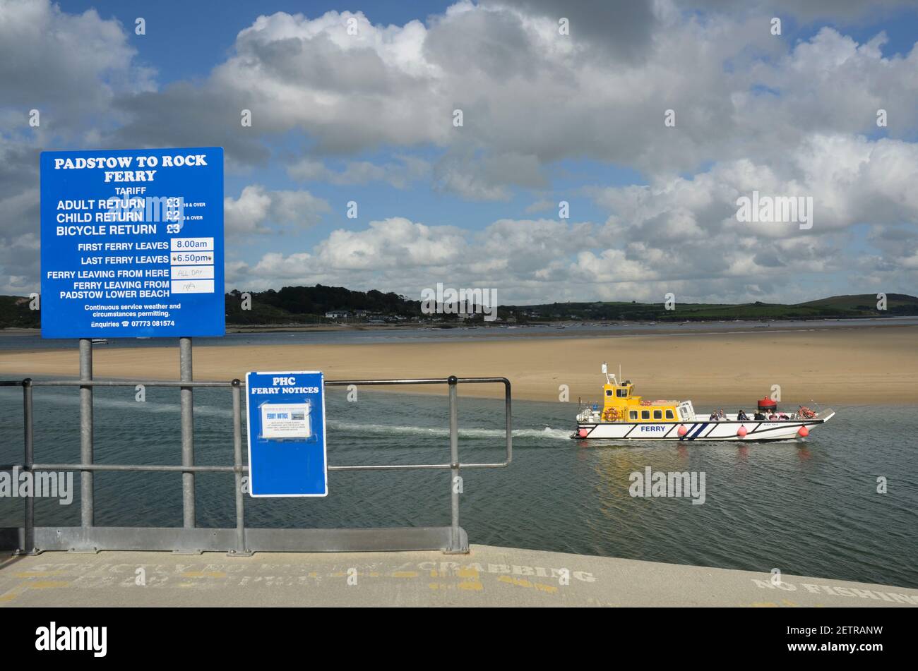 padstow à rock black tor ferry terminal pastow cornwall Banque D'Images