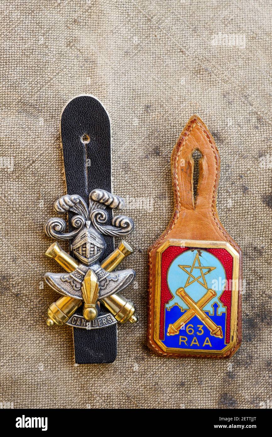 'Pucelle', badge militaire français, France Banque D'Images