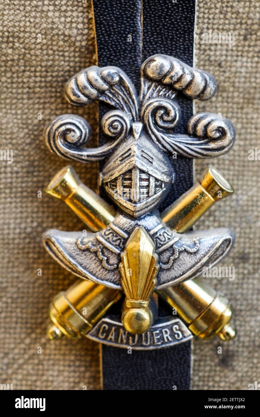 'Pucelle', badge militaire français, France Banque D'Images