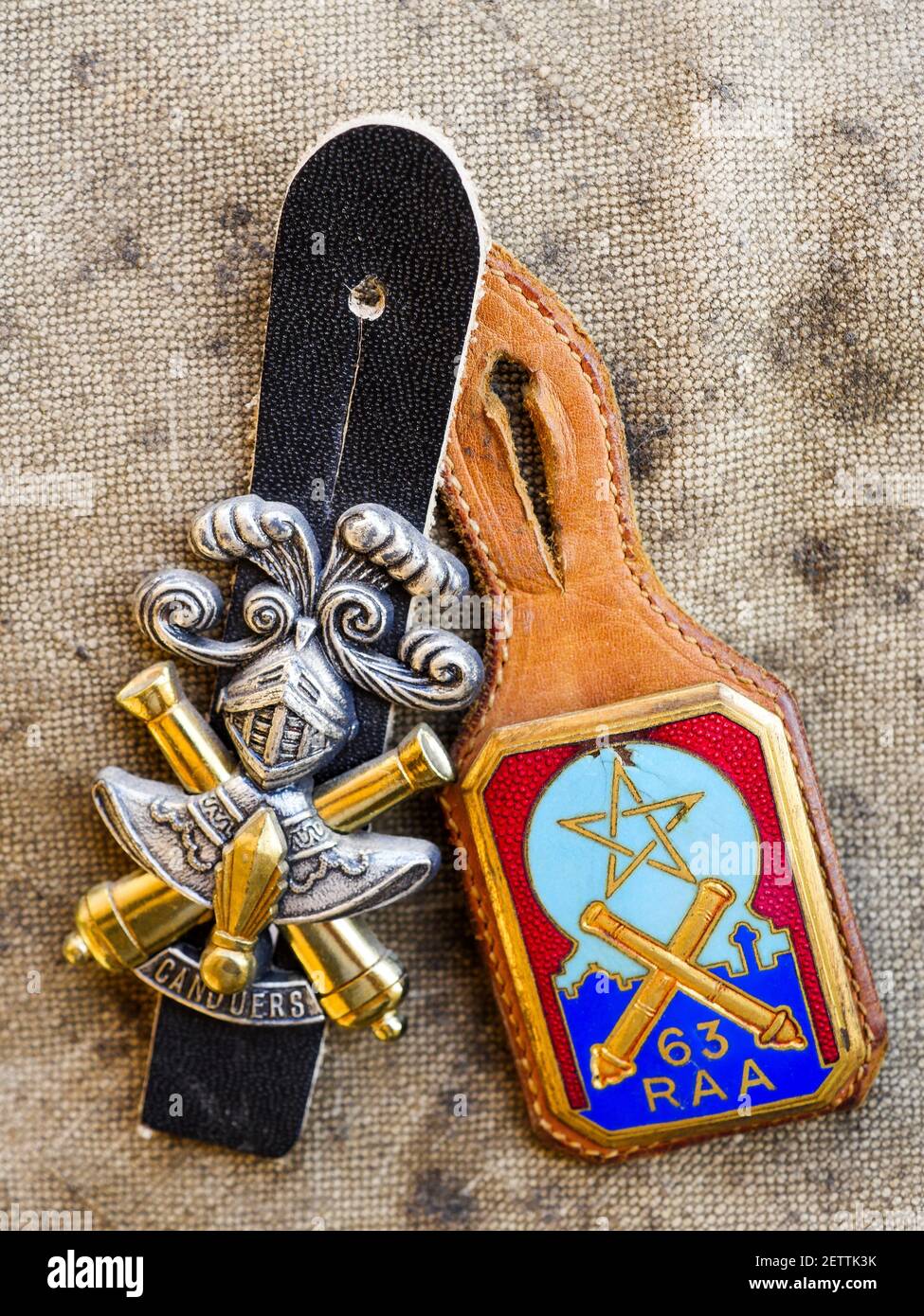 'Pucelle', badge militaire français, France Banque D'Images