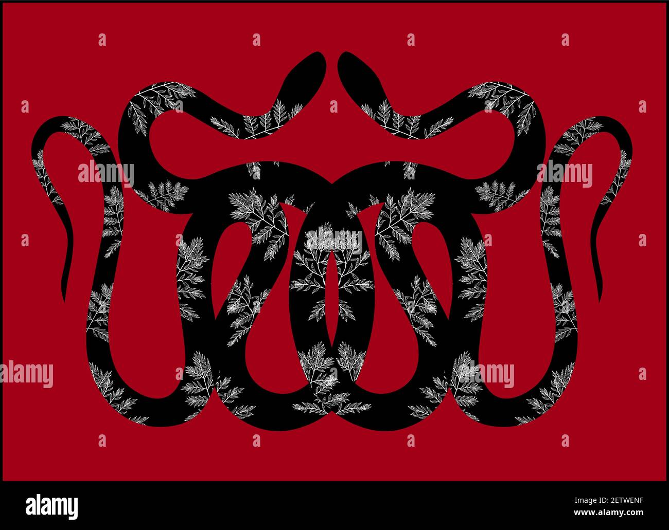 Subh Nag Pancami Abstract ou Alentremmêlé serpents affiche avec belle et créative Illustration Design. Illustration de Vecteur