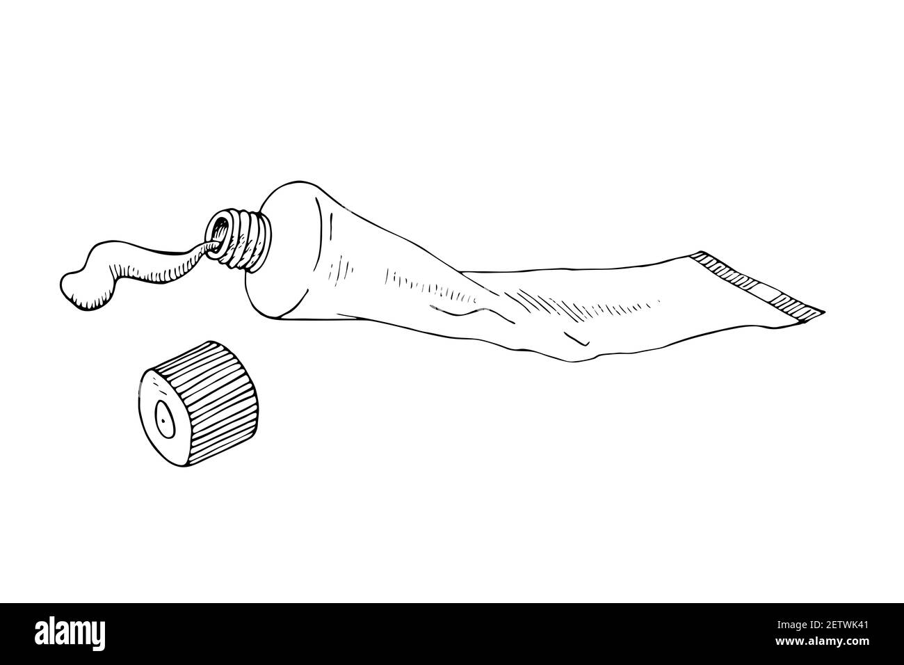 Tube de dentifrice (contenant, tube souple ou pliable), dessin d'une