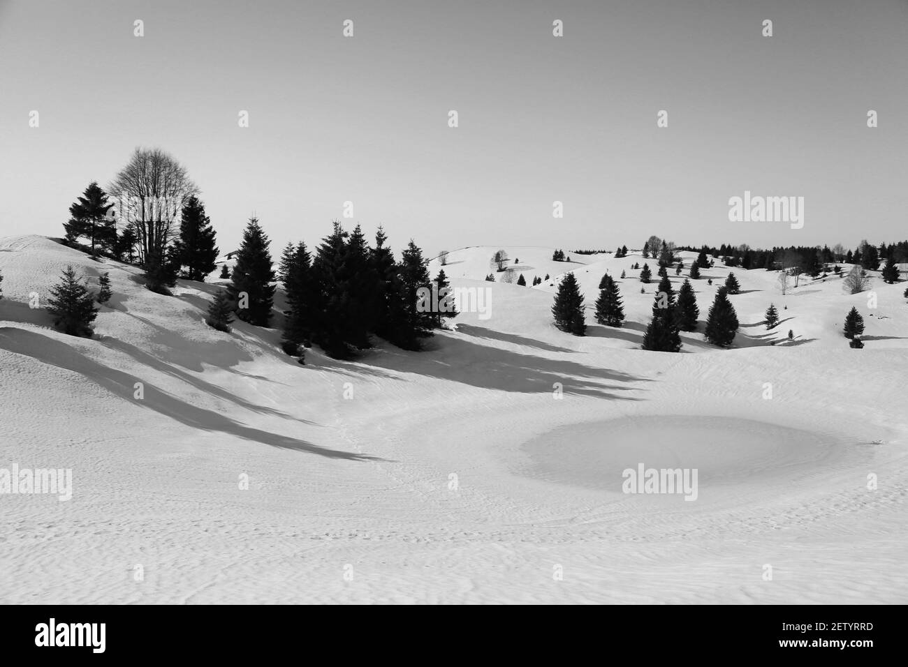 Vue sur le paysage près du Col Dei s'CIO à Friuli Venezia Giulia, Italie Banque D'Images