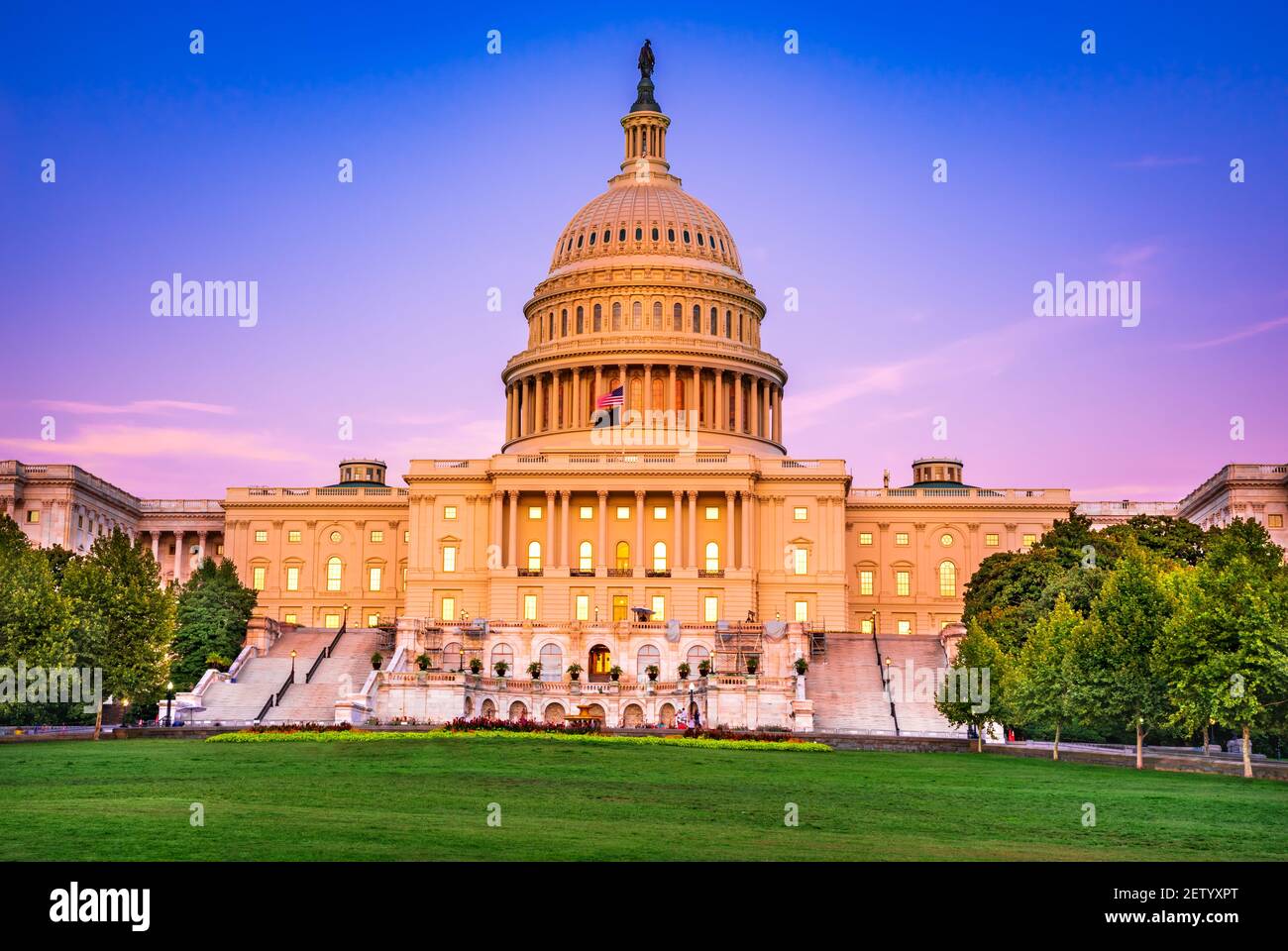 Washington, États-Unis - magnifique Capitole au crépuscule des États-Unis d'Amérique Banque D'Images