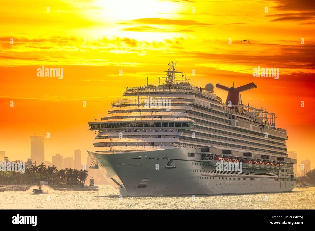 Croisière Carnival au départ du port de Miami, Floride, États-Unis Banque D'Images