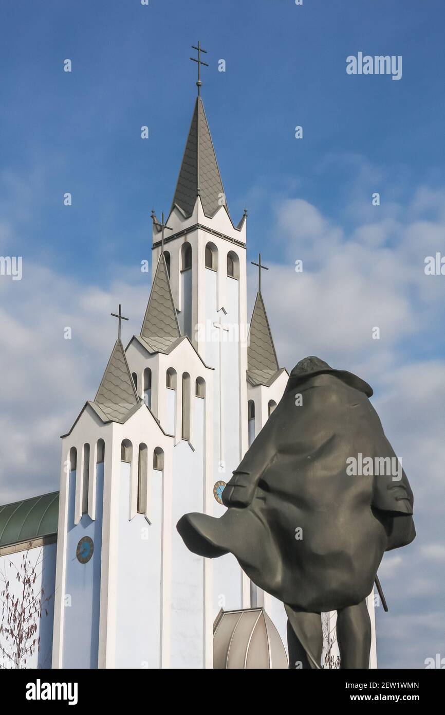 Statue à Istvan Szechenyi célèbre homme d'État hongrois, vécu au 19ème