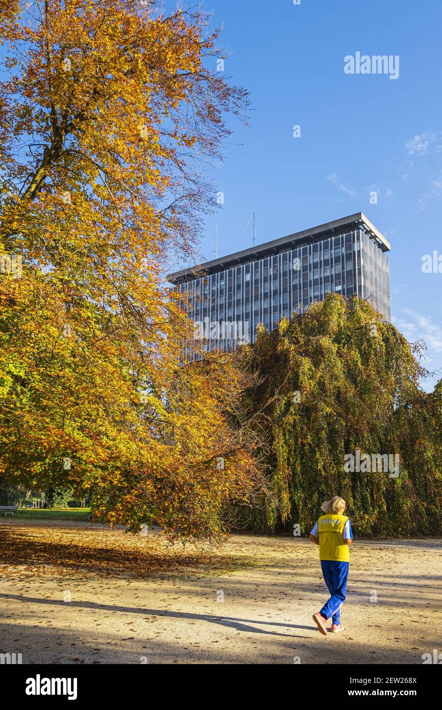 France, Isère, Grenoble, Parc Paul Mistral, Hôtel de ville (1968) Banque D'Images