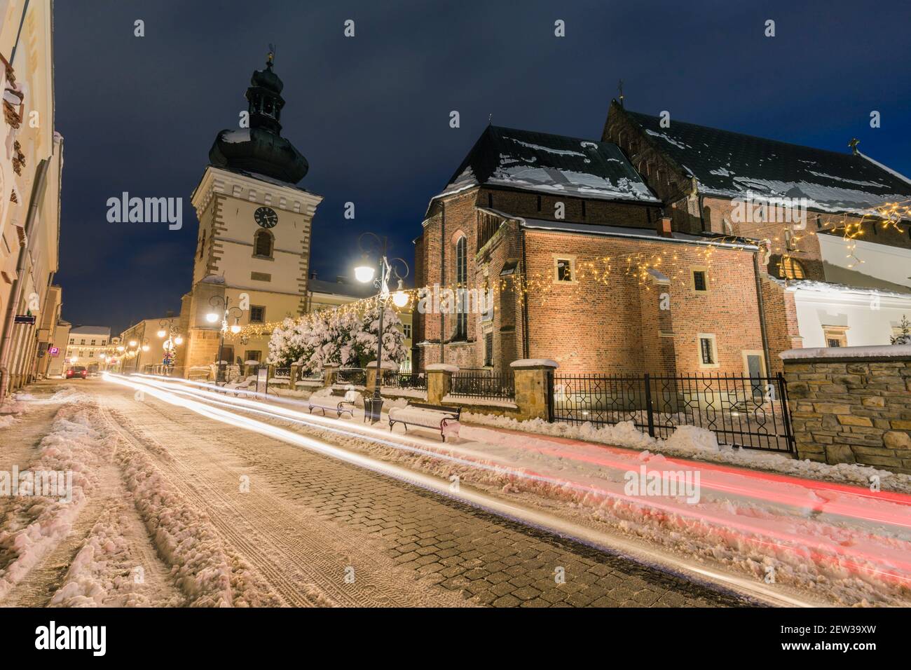 Basilique de la Sainte Trinité à Krosno. Rzeszow, Subcarpathia, Pologne Banque D'Images