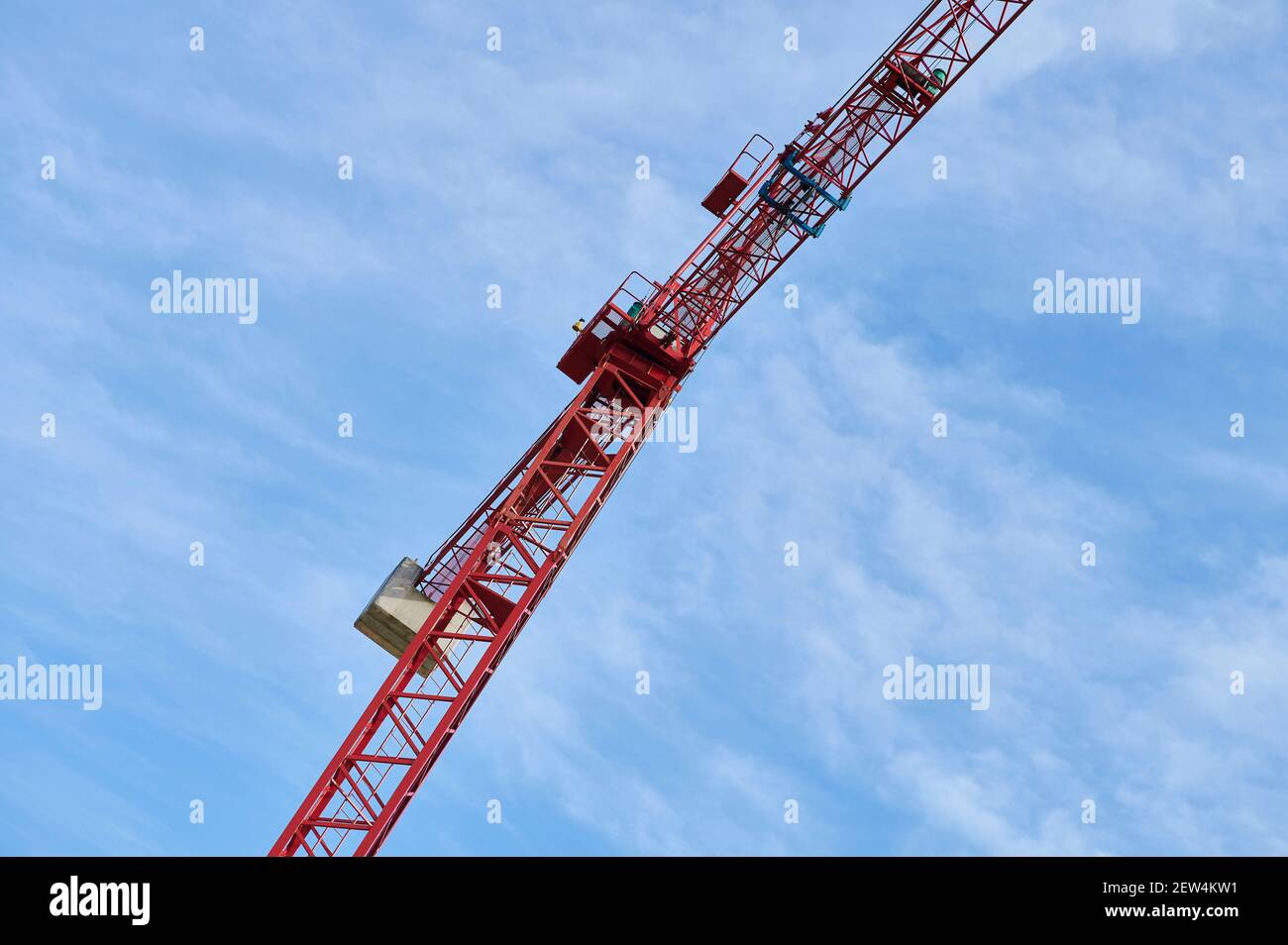 Détail de la construction de la grue dans la zone du bâtiment Banque D'Images