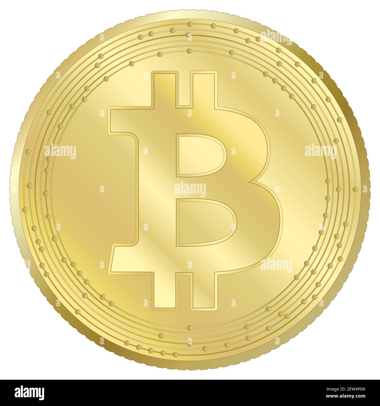 Jeton virtuel de crypto-monnaie Bitcoin, illustration vectorielle Photo  Stock - Alamy