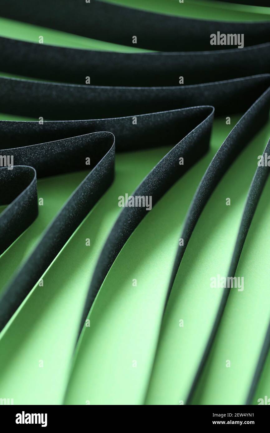 Arbre vert abstrait dans un style minimaliste. Concept écologique. Arrière-plan abstrait géométrique vert. Banque D'Images