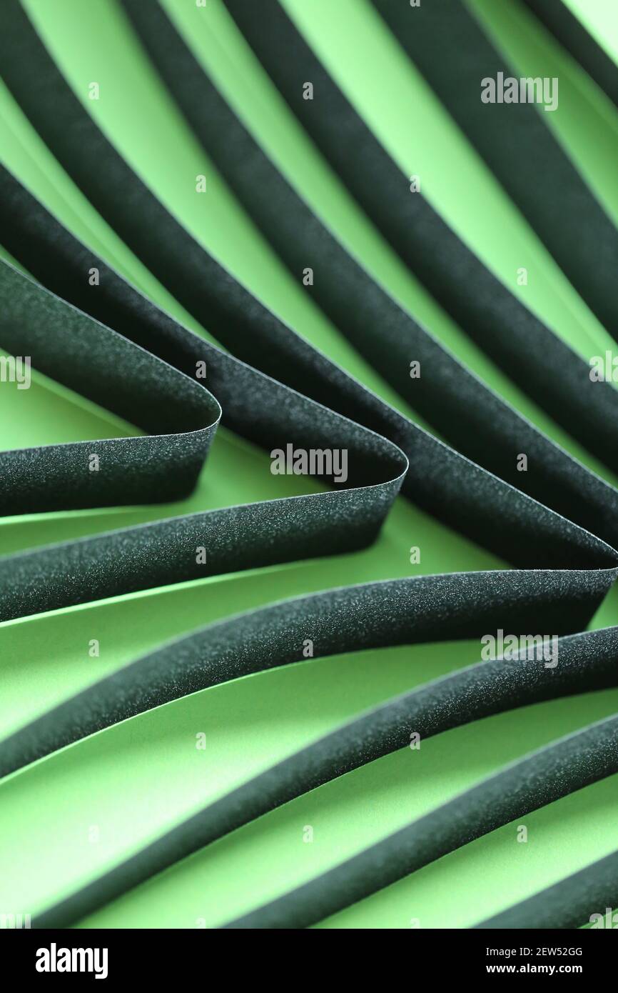 Arrière-plan abstrait vert dans un style minimaliste. Concept écologique. Arrière-plan abstrait géométrique vert.arrière-plan des calques verts.Résumé papier Banque D'Images