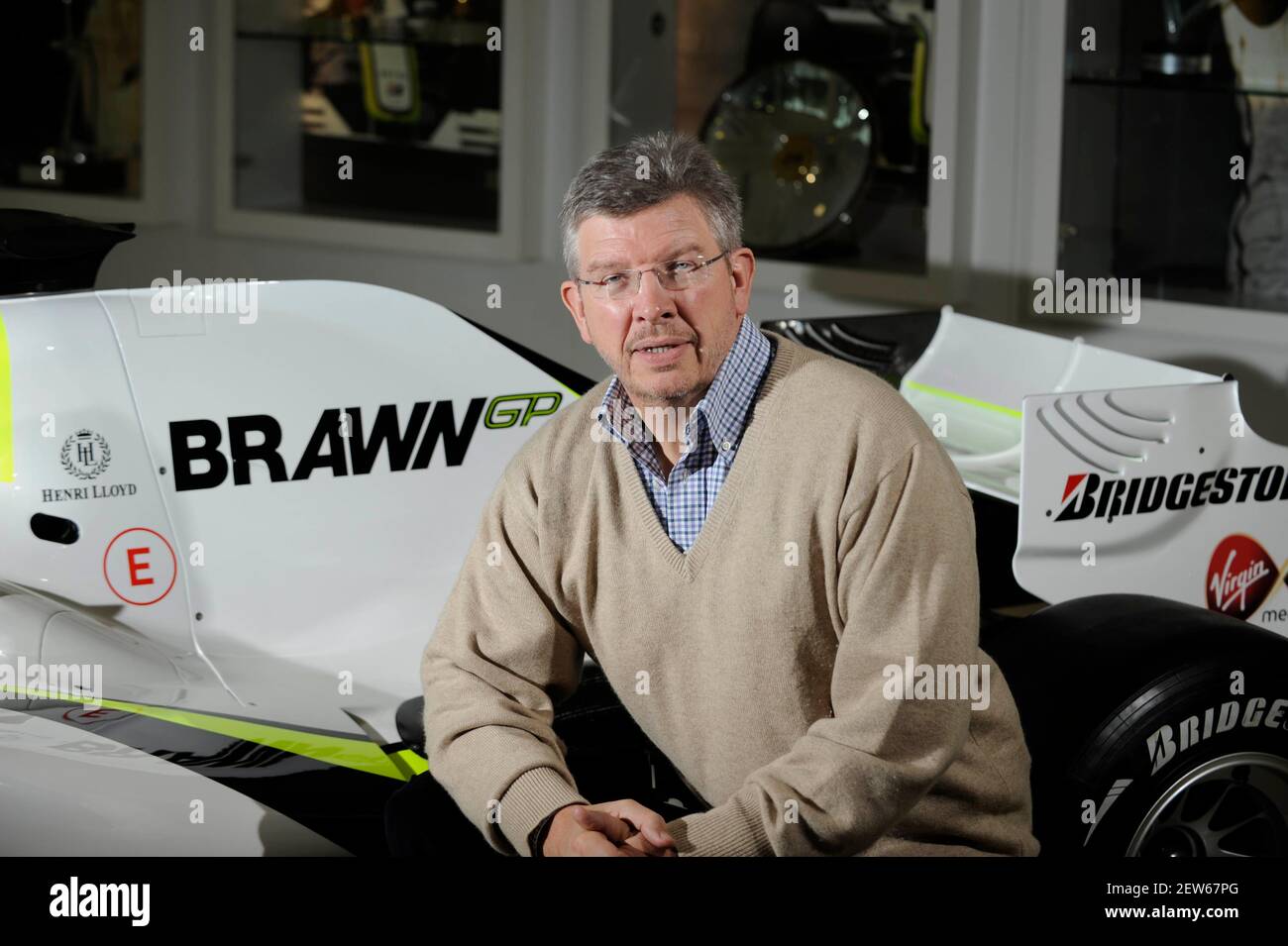 Ross Brawn, chef de l'équipe de F1 de Brawn. 10/11/09. PHOTO DAVID ASHDOWN Banque D'Images