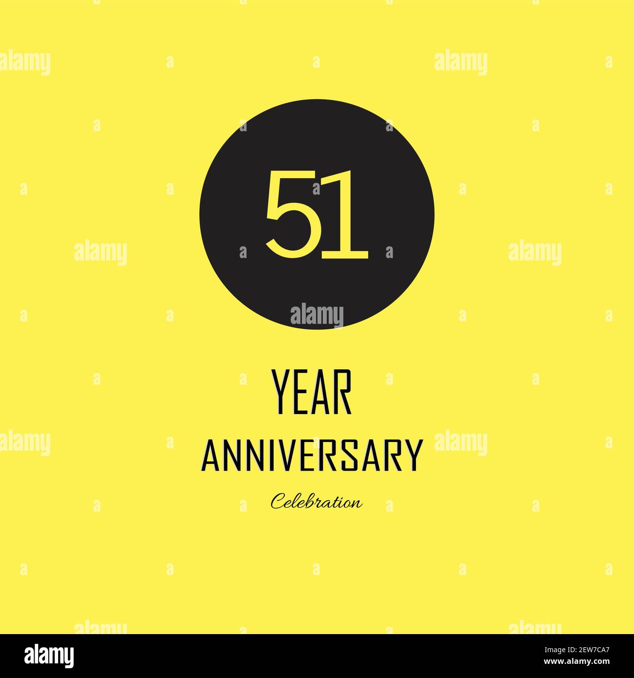 Joyeux Anniversaire Numero 51 Carte De Souhaits Pour Cinquante Un An De Fun Art Style Avec Partie De Confettis Invitation Anniversaire Felicitations Image Vectorielle Stock Alamy