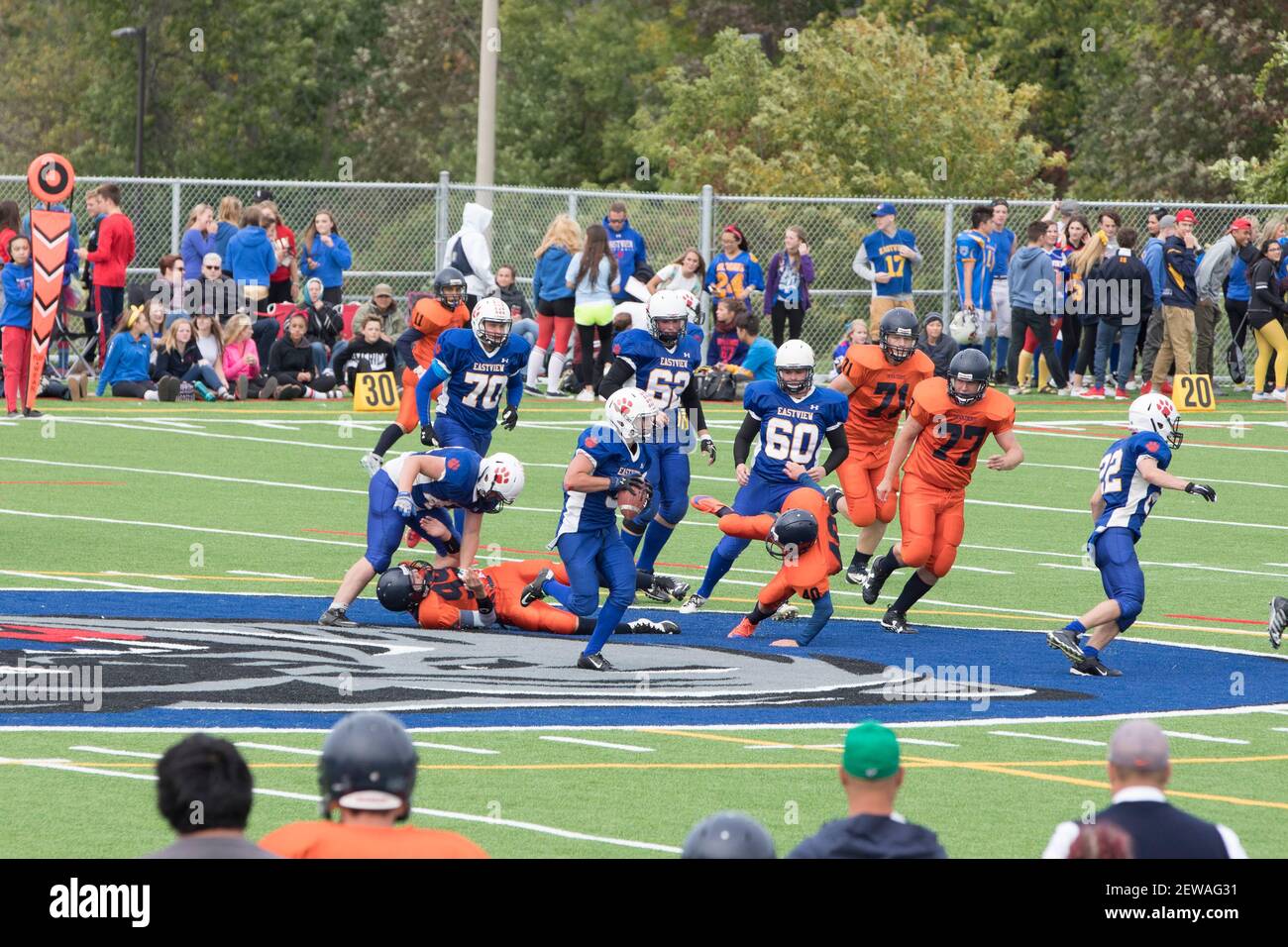 L'école de football de haut Banque D'Images