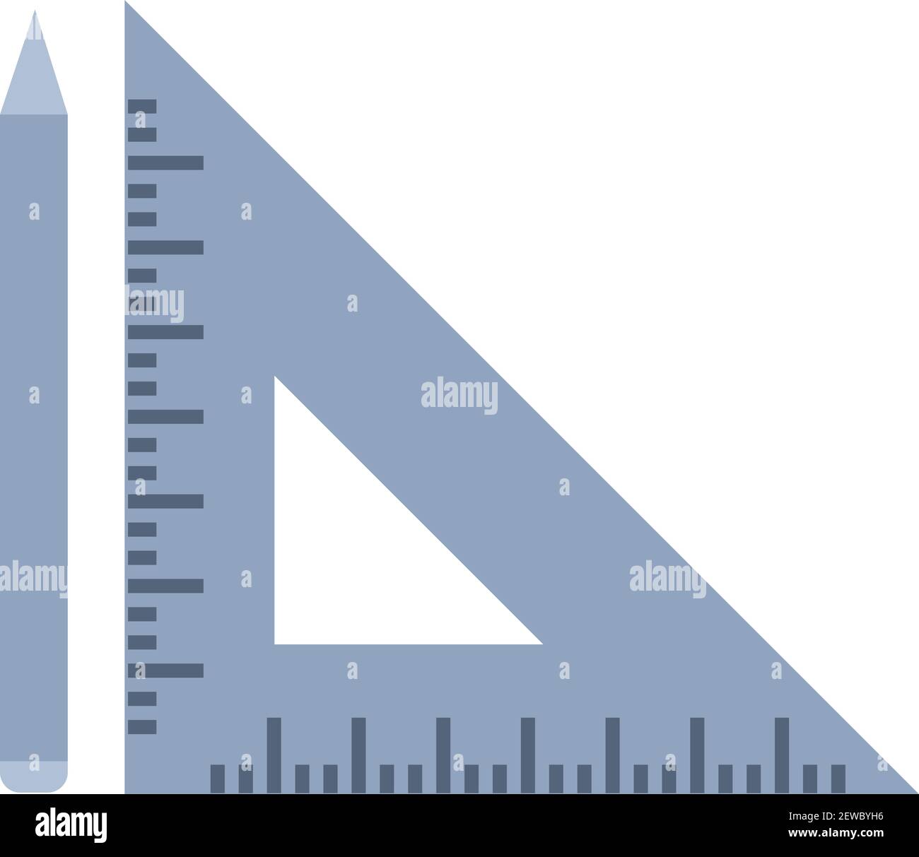 Règle bleue, illustration, vecteur sur fond blanc. Illustration de Vecteur