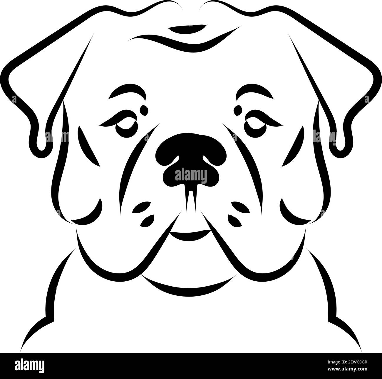 Chien de taureau doux, illustration, vecteur sur fond blanc. Illustration de Vecteur