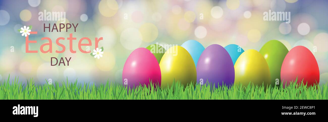 Félicitations pour Pâques orthodoxe, arrière-plan bokeh - illustration vectorielle Illustration de Vecteur
