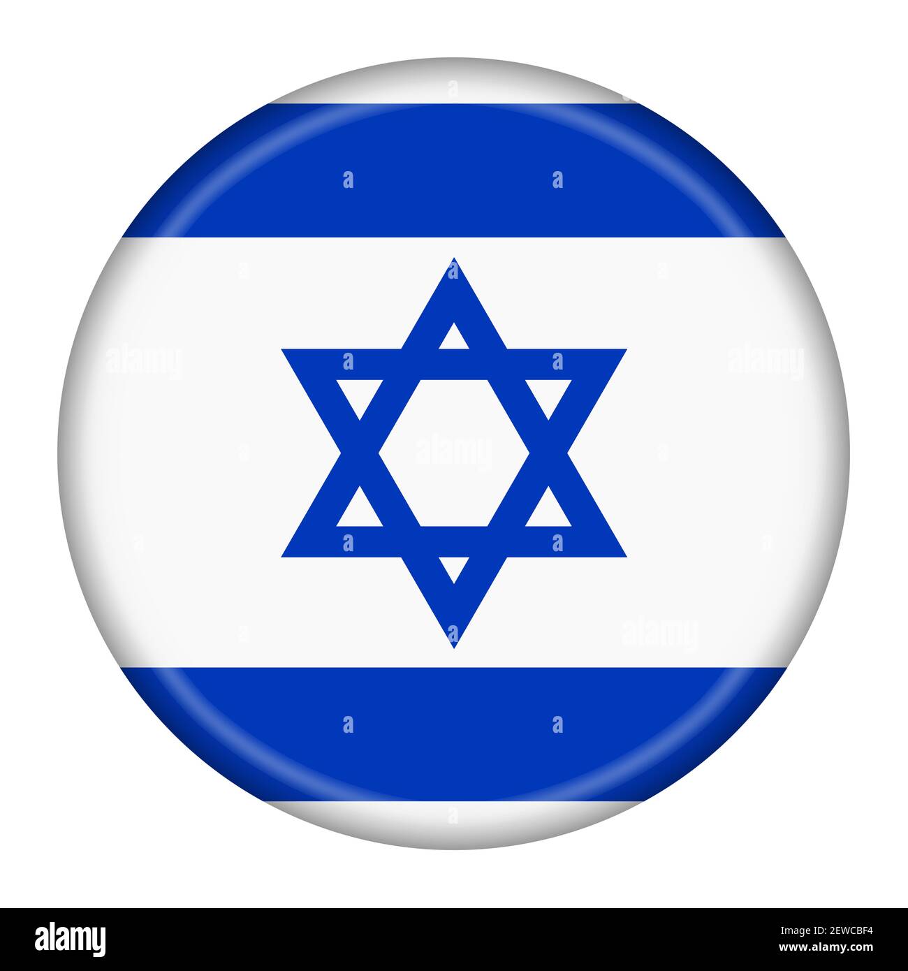 Illustration 3d du bouton de drapeau israélien avec masque Banque D'Images