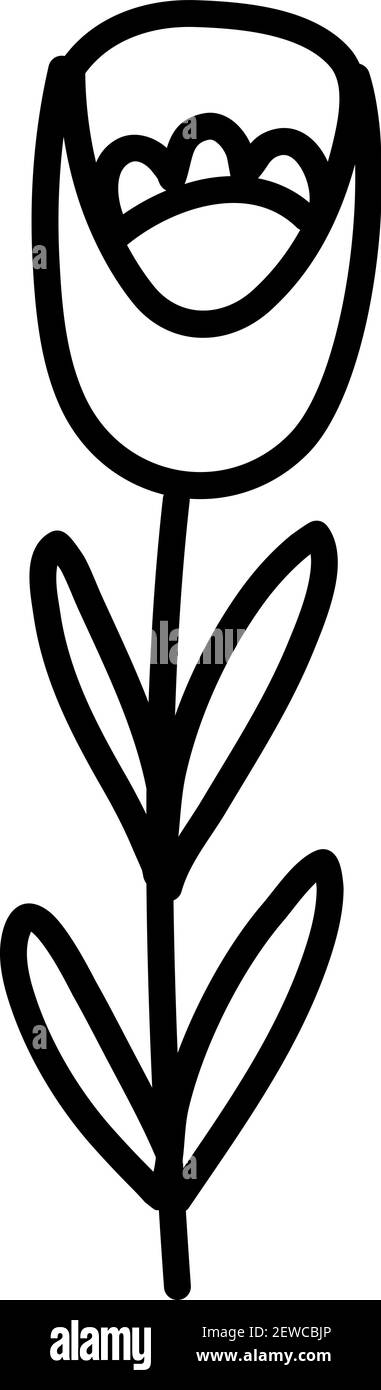 Fleur de prairie, illustration, vecteur sur fond blanc. Illustration de Vecteur