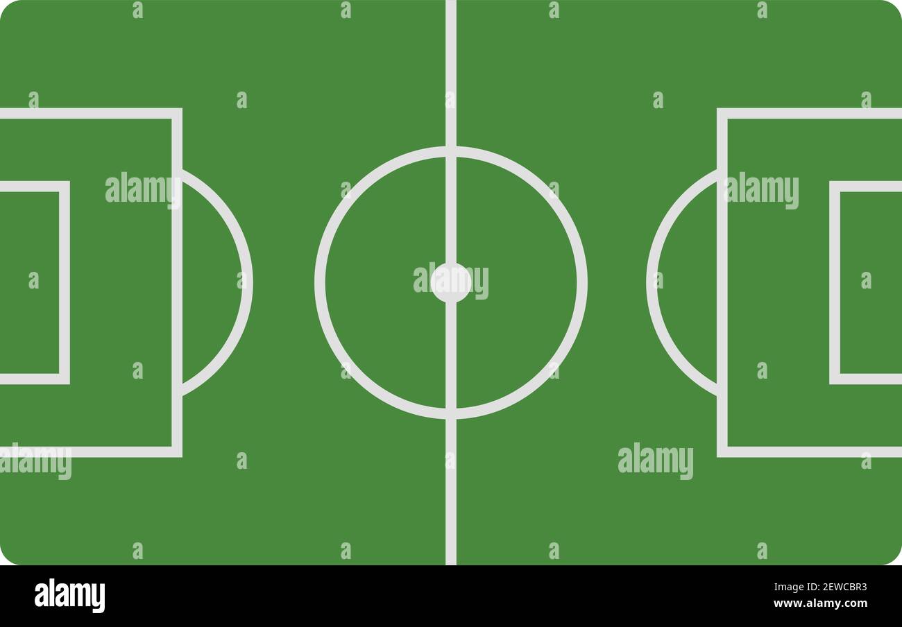 Terrain de football, illustration, vecteur sur fond blanc. Illustration de Vecteur