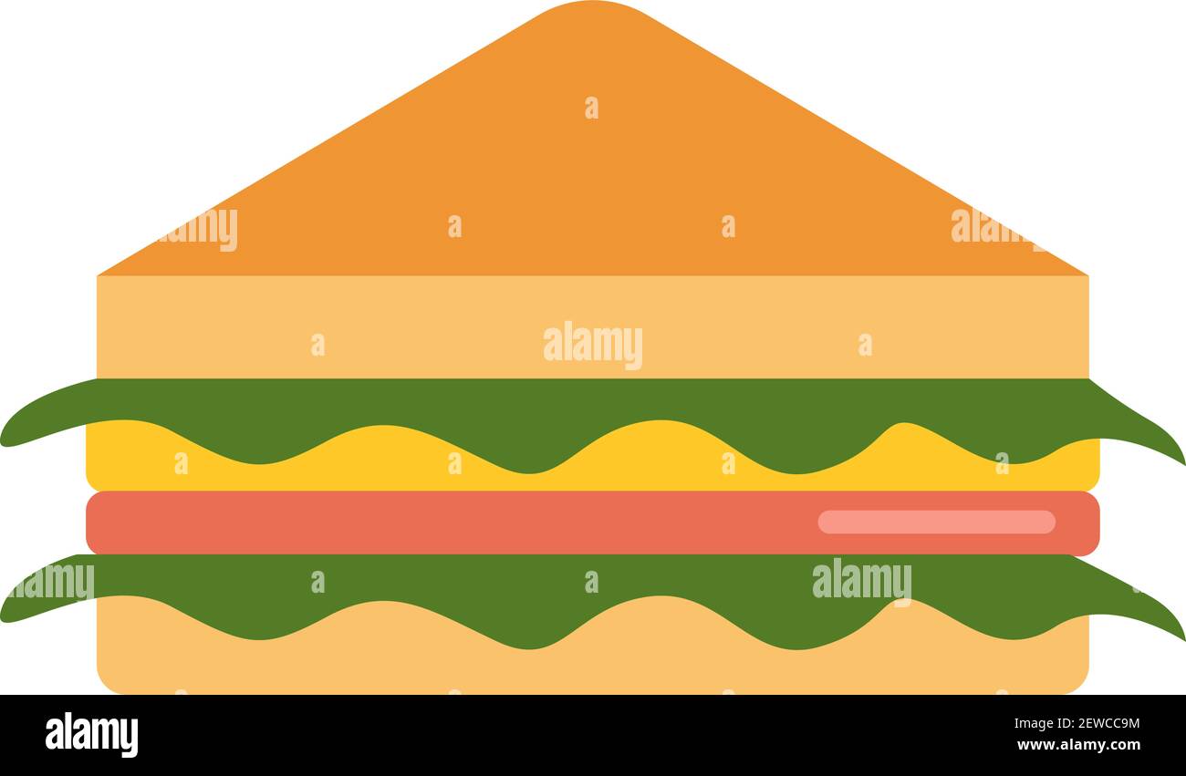 Triangle sandwich, illustration, vecteur sur fond blanc. Illustration de Vecteur
