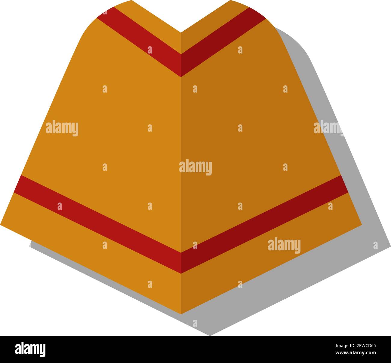 Poncho mexicain, illustration, vecteur sur fond blanc. Illustration de Vecteur
