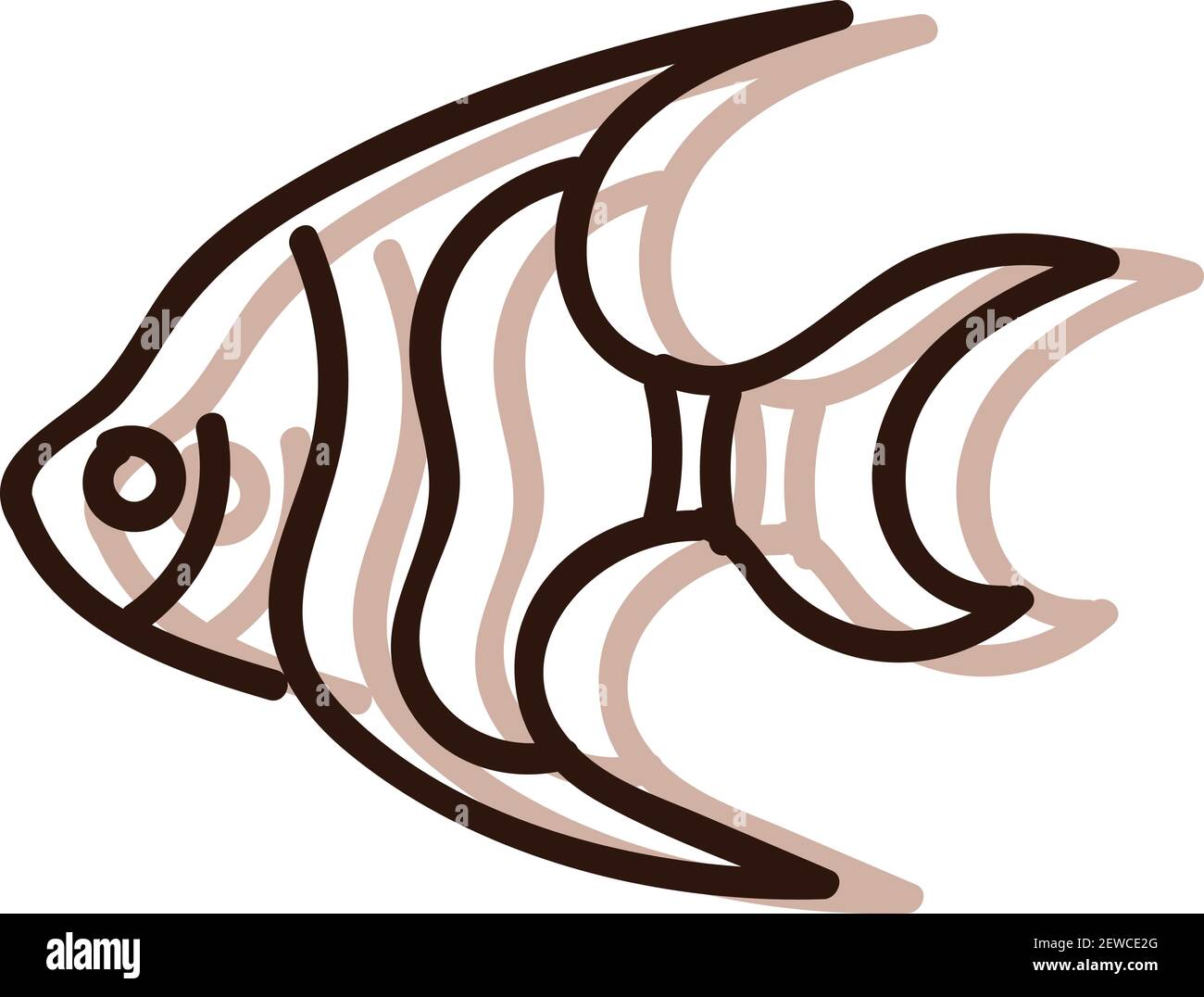 Poisson de mer, illustration, vecteur sur fond blanc. Illustration de Vecteur