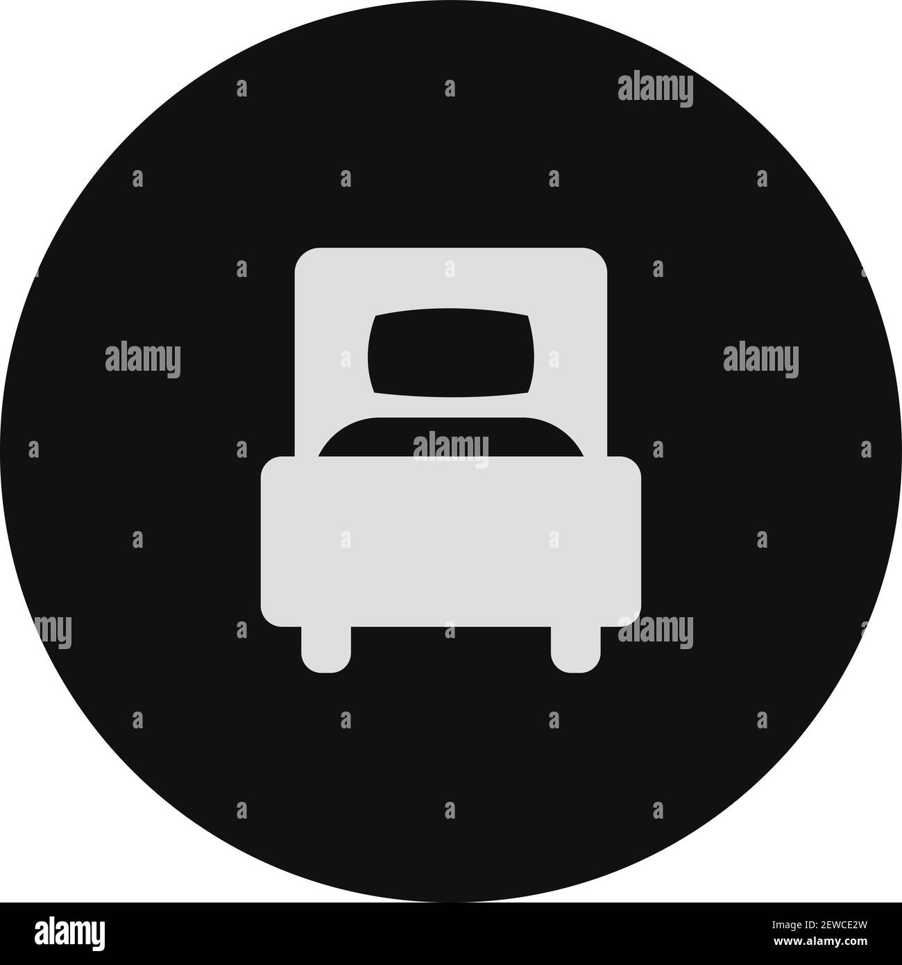 Lit d'hôtel, illustration, vecteur sur fond blanc. Illustration de Vecteur