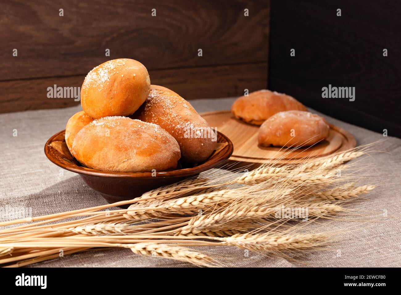 tartes faites maison avec oreilles de blé Banque D'Images