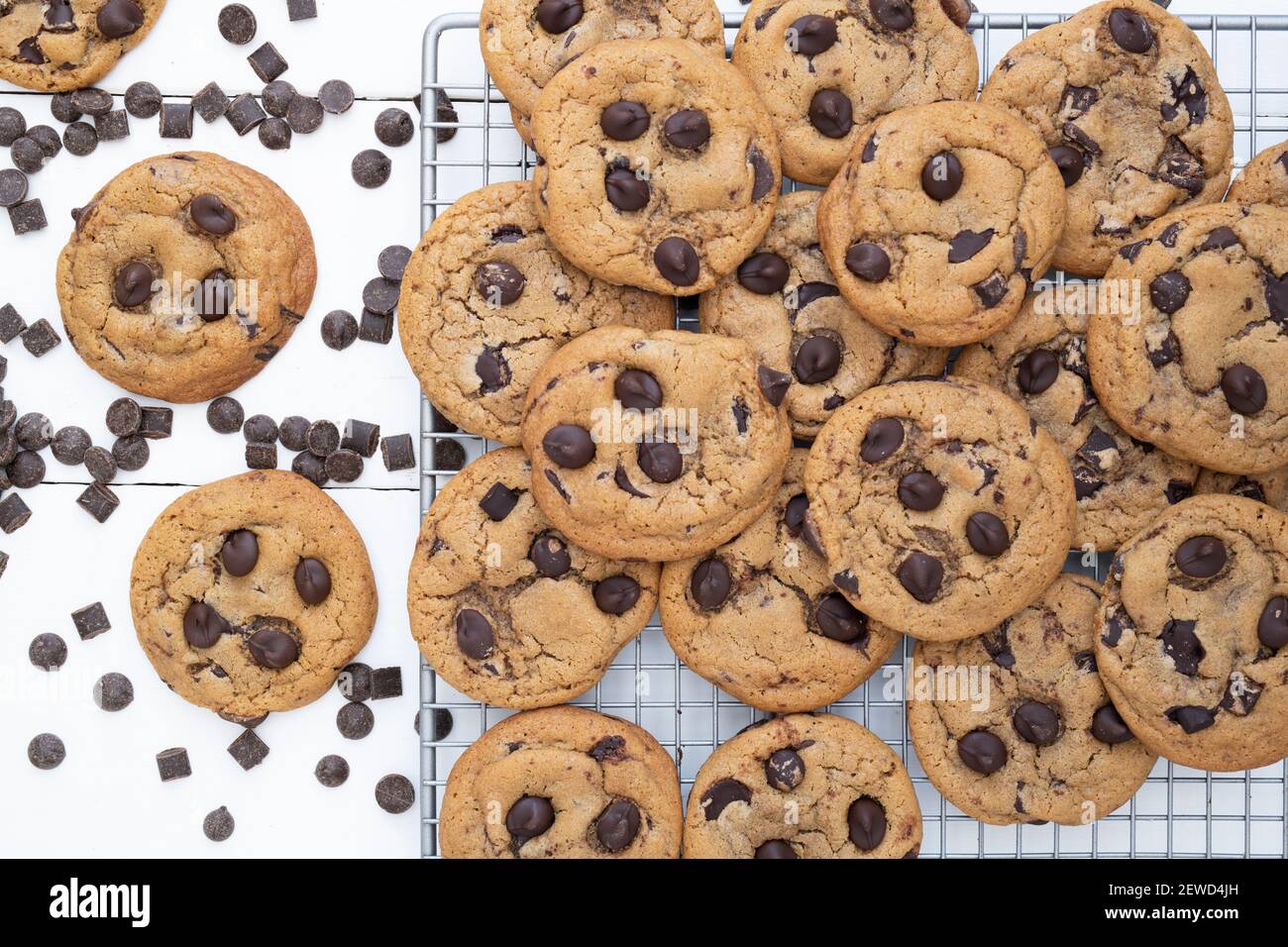 Cookies aux pépites de chocolat maison Banque D'Images