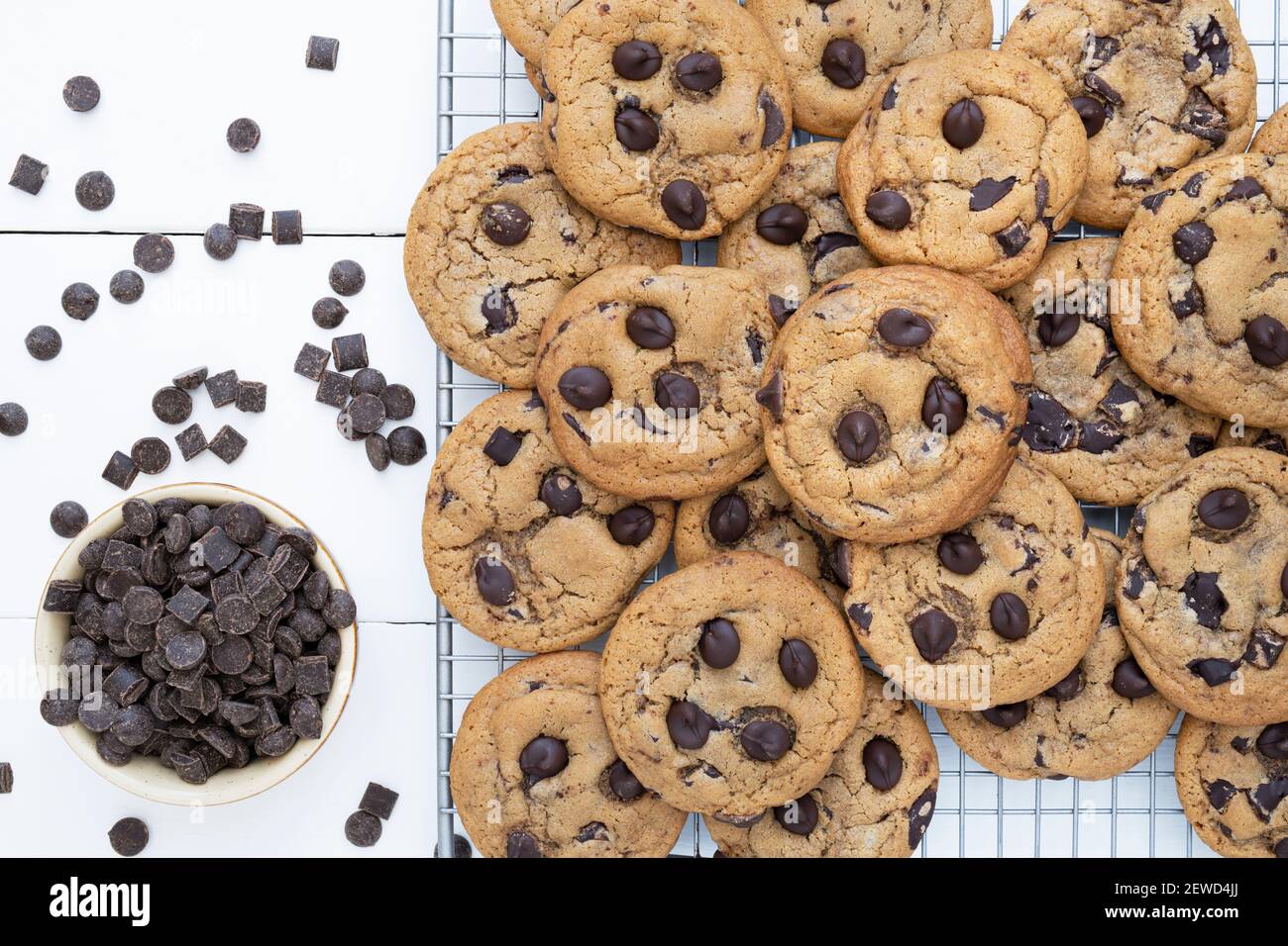 Cookies aux pépites de chocolat maison Banque D'Images