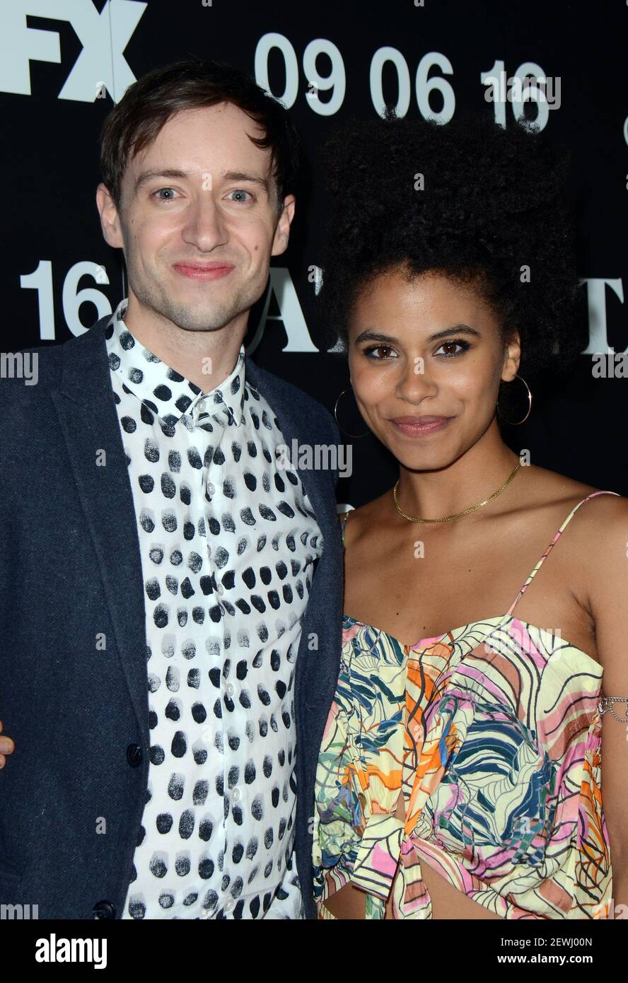 David Rysdahl, Zazie Beetz, lors de la séance VIP et de l'événement Q&A du FX pour le spectacle « Atlanta » à l'aquarium de Géorgie, le 25 août 2016 à Atlanta, en Géorgie. Banque D'Images