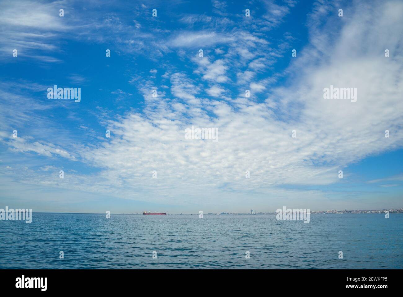 Vue sur la mer de Marmara à Istanbul Banque D'Images