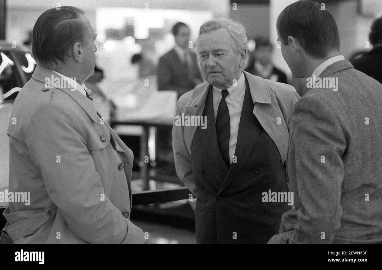 Dr Ferdinand (Ferry) Porsche au salon de l'auto de Paris 1984 Banque D'Images