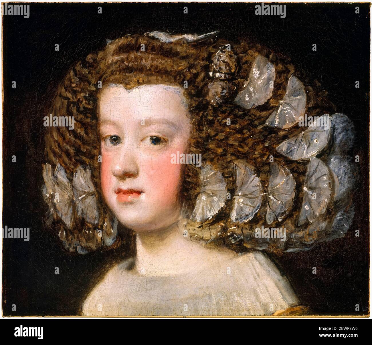 María Theresa (1638-1683), Infanta d'Espagne, plus tard reine de France comme épouse du roi Louis XIV, portrait peint par Diego Velazquez, 1651-1654 Banque D'Images