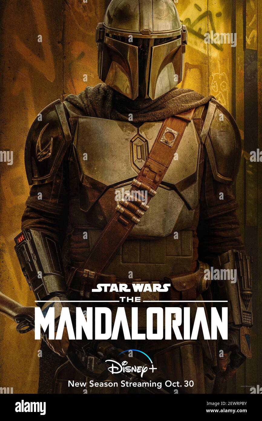 Star Wars: La saison Mandalatorienne (2020) 2 créée par Jon Favreau et mettant en vedette Pedro Pascal comme le Madalorien un chasseur de primes solitaire. Banque D'Images