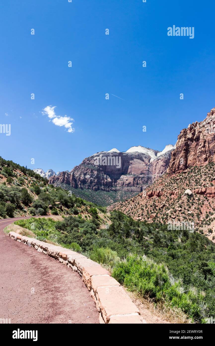 Le parc national de Zion dans l'Utah Banque D'Images