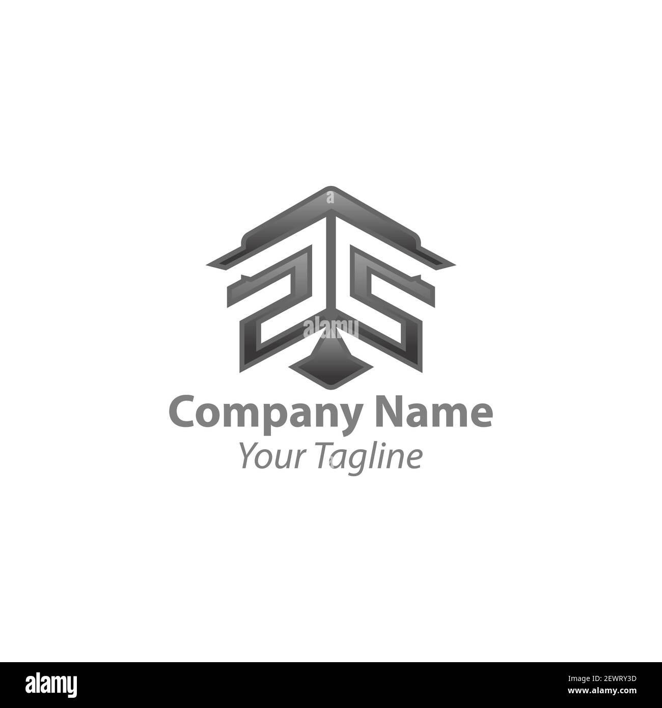Logo S celui-ci - logo immobilier - logo constructeurs Template.EPS 10 Illustration de Vecteur