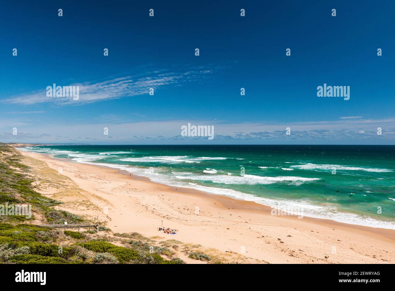 Portsea Back Beach et Southern Ocean, parc national de point Nepean, Portsea, Victoria, Australie, Pacifique Banque D'Images