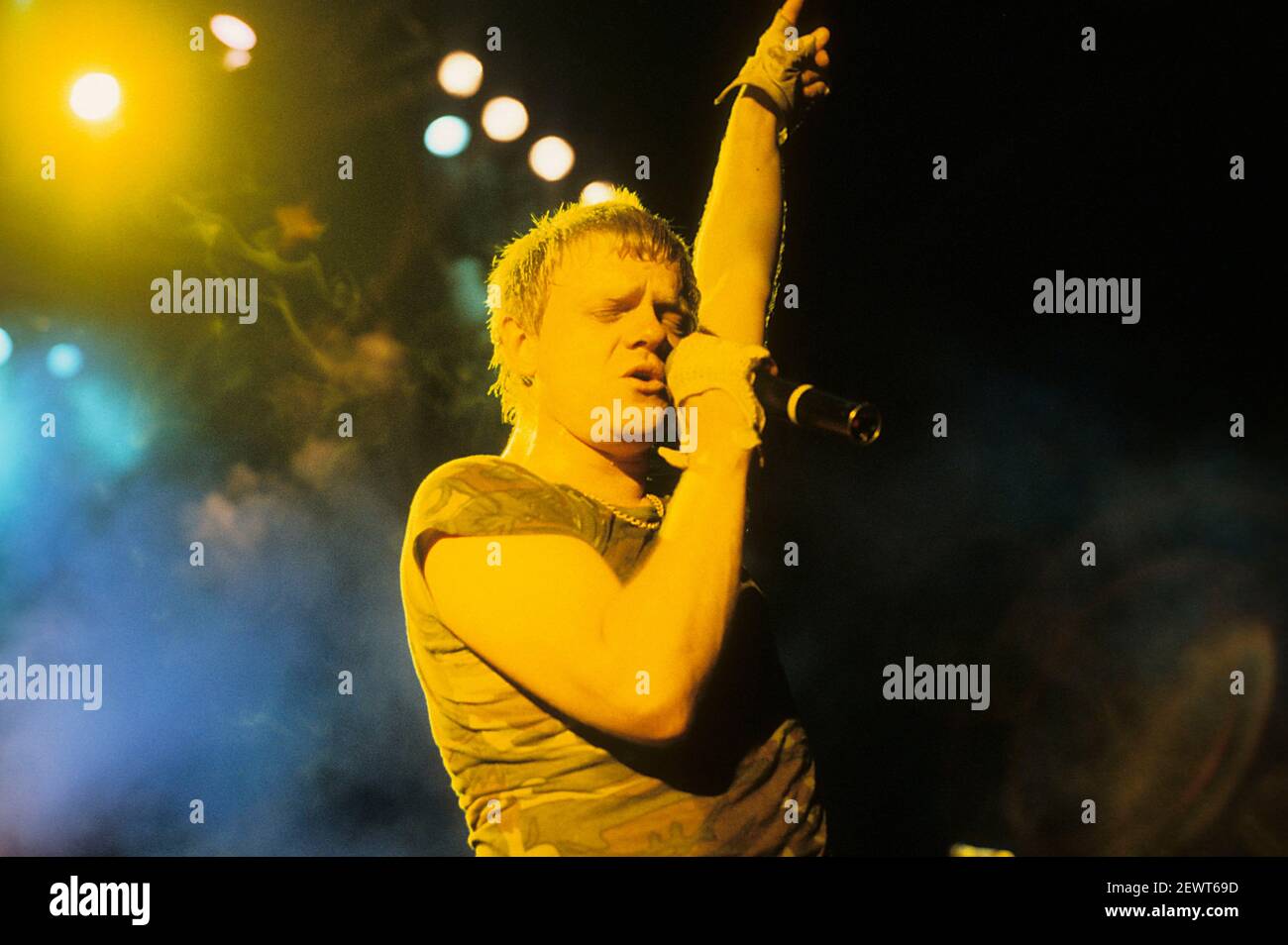 Udo Dirkschneider d'accepter vivre à Hammerswithh Odeon. Londres, le 29 janvier 1984 | utilisation dans le monde entier Banque D'Images