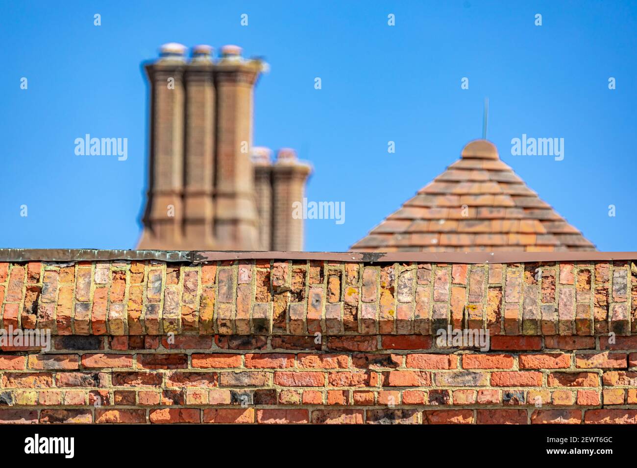 image détaillée d'un vieux mur de briques Banque D'Images