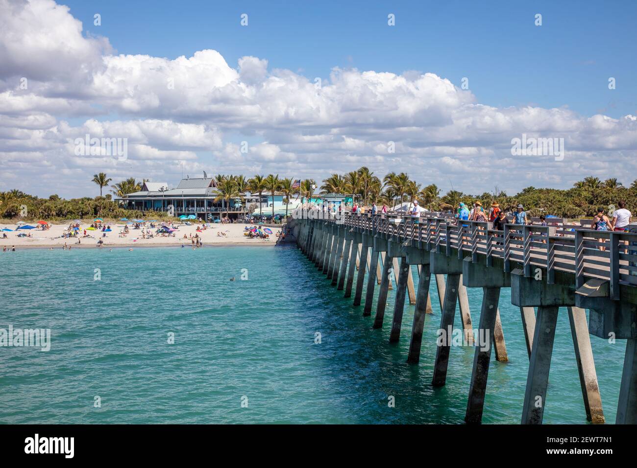 Jetée de pêche de Venise sur le golfe du Mexique à Venise Floride États-Unis Banque D'Images