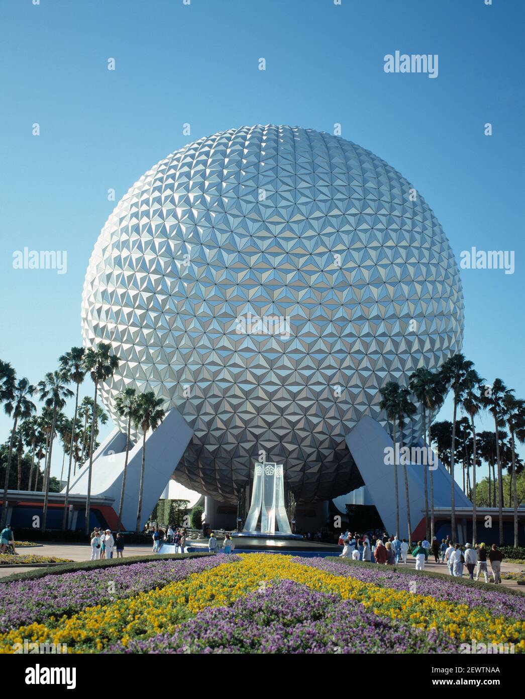 États-Unis. Floride. Lac Bay. Walt Disney World Resort. Epcot. Vaisseau spatial Terre. Banque D'Images