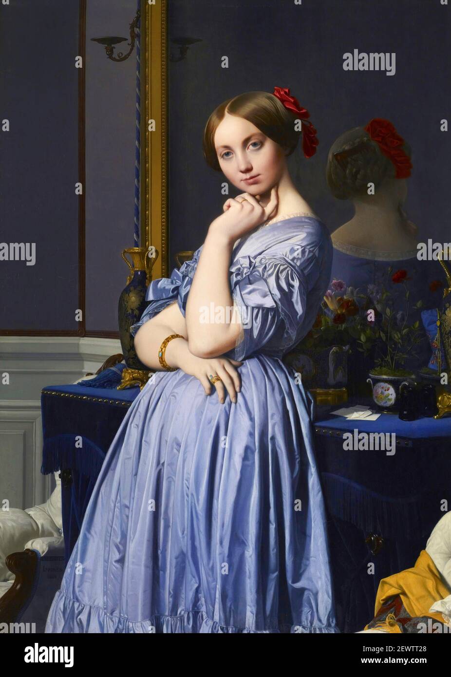 Ingres. Comtesse d'Haussonville par Jean-Auguste-Dominique Ingres (1780-1867), huile sur toile, 1845 Banque D'Images