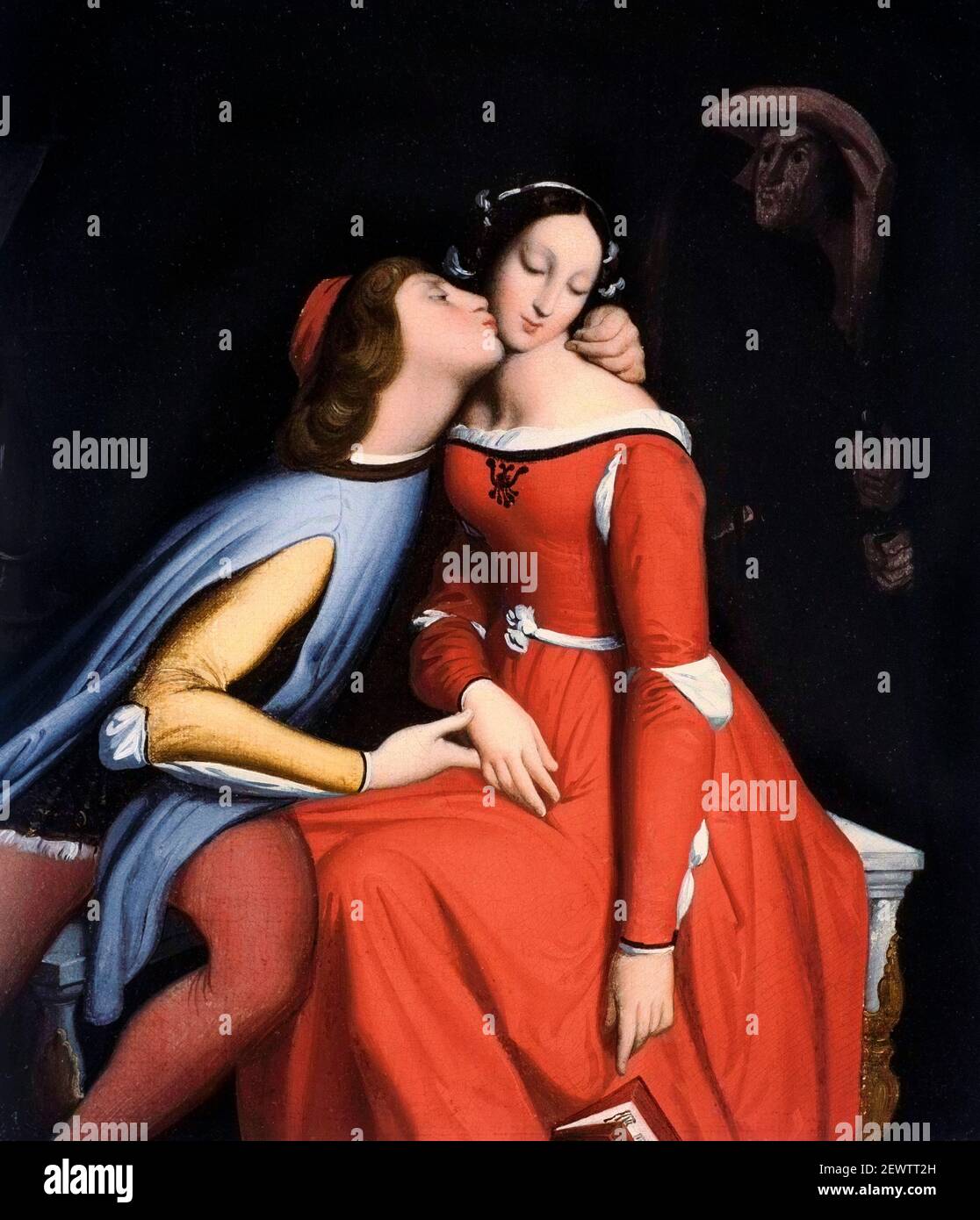 Ingres. Paolo et Francesca par Jean-Auguste-Dominique Ingres (1780-1867), huile sur toile, 1845/6 Banque D'Images