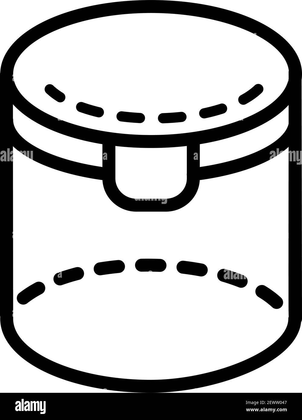 Icône simple de contour de la boîte à lunch. Illustration du vecteur d'icône de la boîte à lunch pour la conception de sites Web isolée sur blanc Illustration de Vecteur