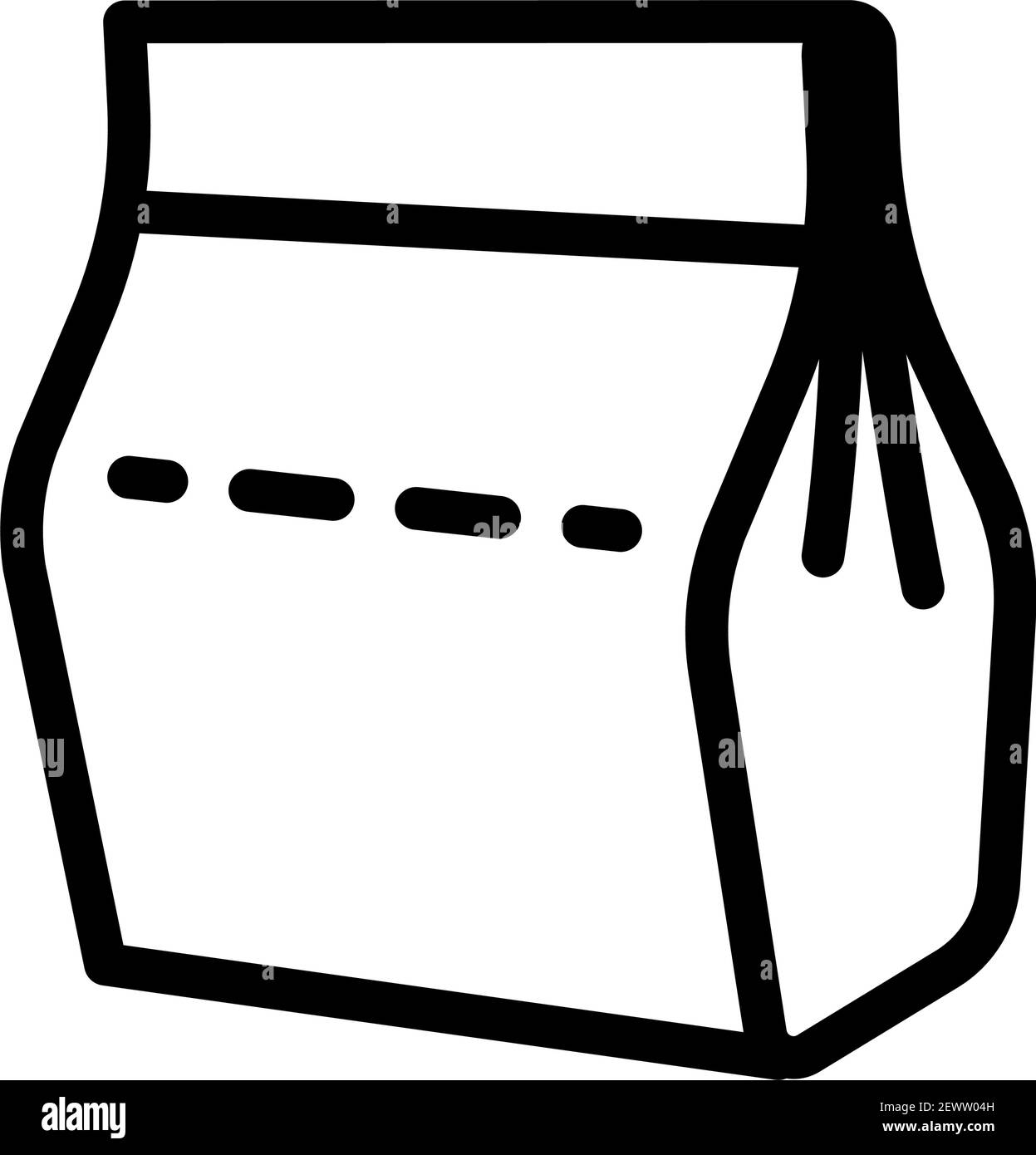 Icône simple de contour de la boîte à lunch. Illustration du vecteur d'icône de la boîte à lunch pour la conception de sites Web isolée sur blanc Illustration de Vecteur