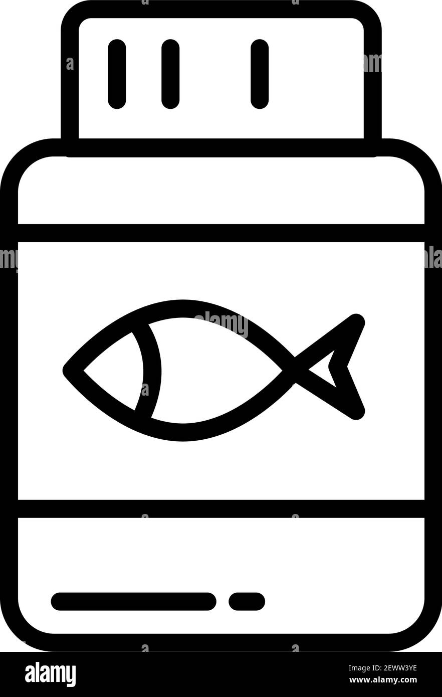 Logo Omega 3. Motif vectoriel huile de poisson. Icône simple huile de poisson Illustration de Vecteur
